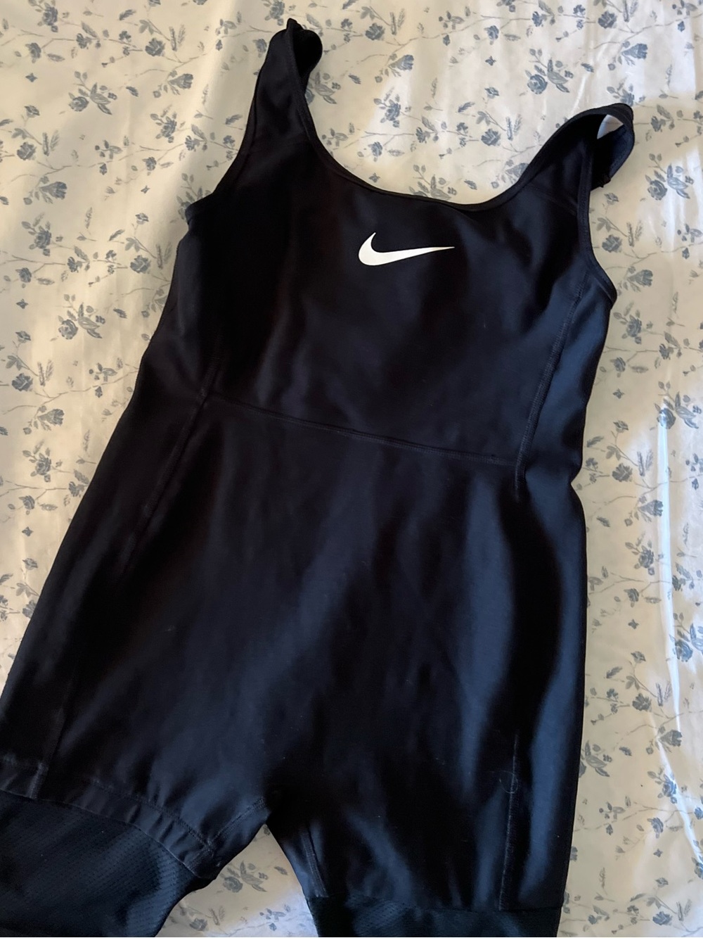 Nike Black Kids' One-Piece Athletic Suit with White Swoosh